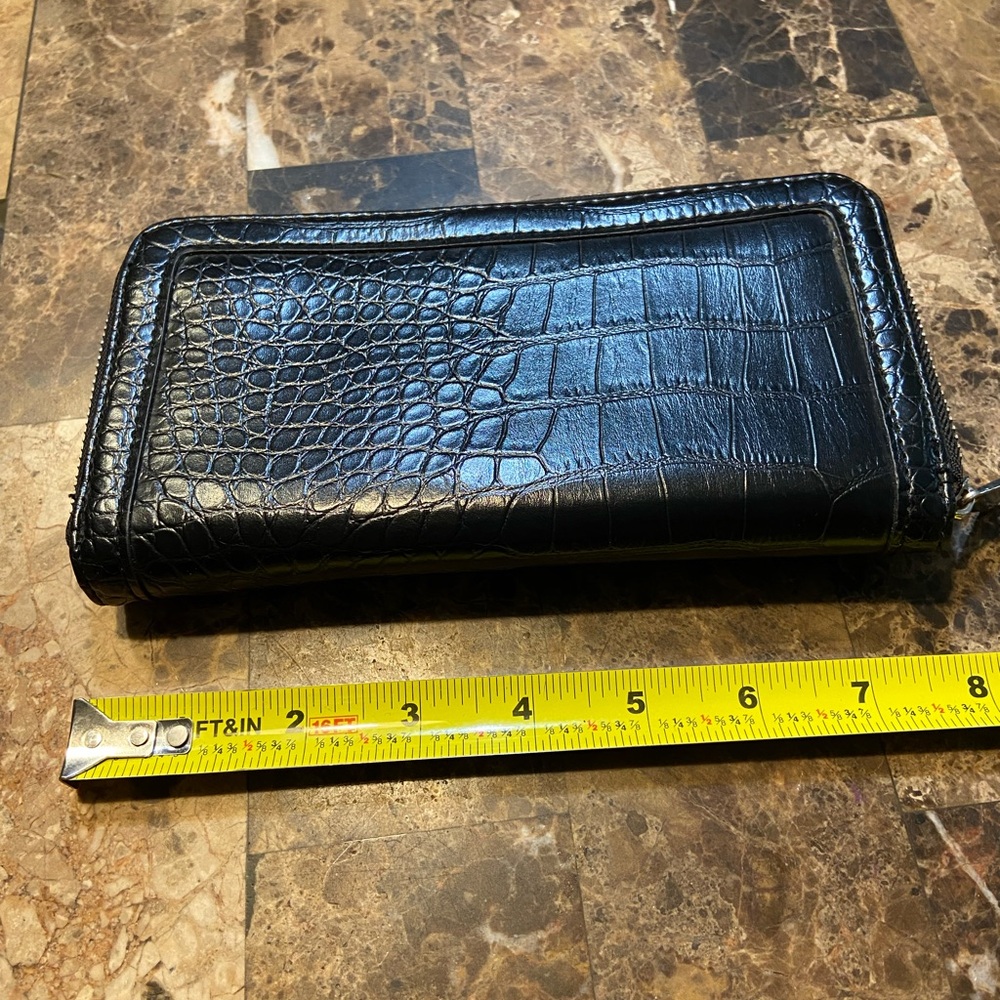 Mango Black Croc Embossed Wallet - Picture 3 of 4